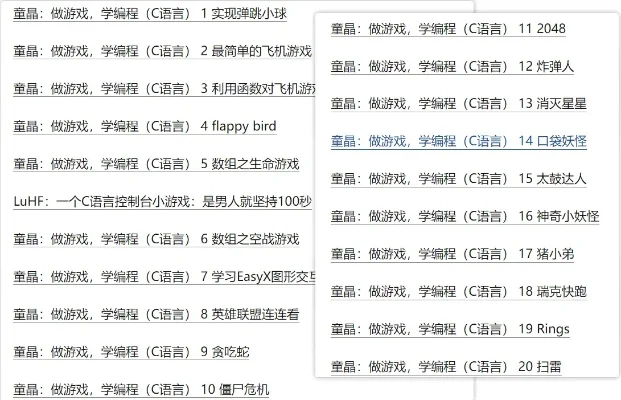 c语言游戏难度排行榜-C语言学习难度排行